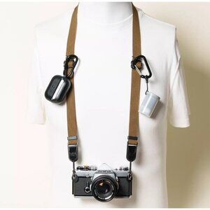 COYOTE / COPPER  / TAN Dual Adjustable Camera Neck Strap w/ Peak Design Anchors